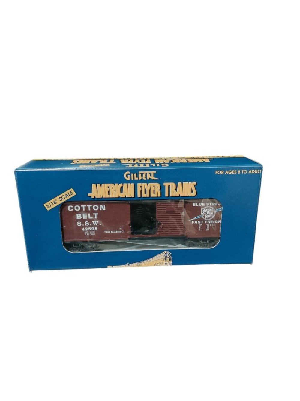 NOB Gilbert American Flyer Trains Cotton Belt S.S.W. Boxcar 42598 Vintage